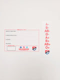 Tact-Med Info Emergency Card / Blood Type Sticker Pack - Tact-Med Info, LLC