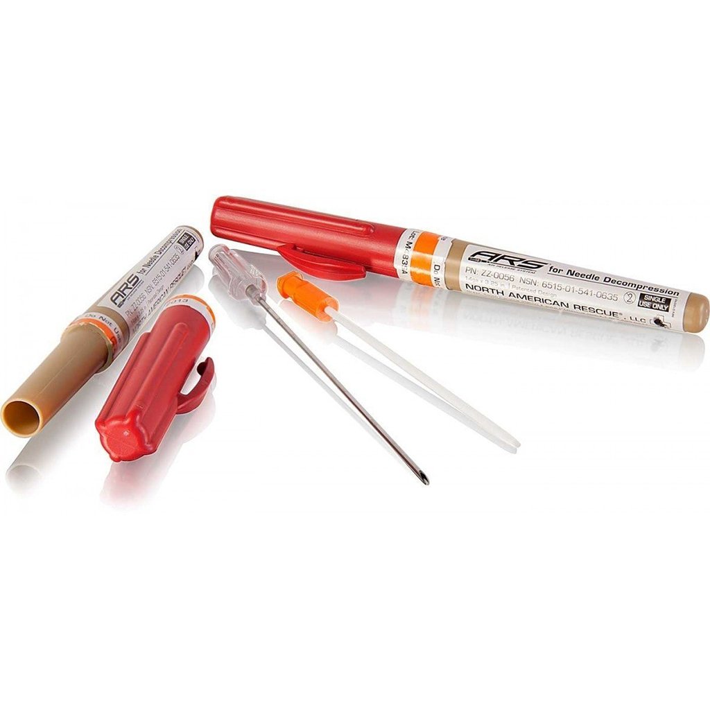 3本　ニードル減圧用 ARS FOR NEEDLE DECOMPRESSION ARS® DECOMPRESSION NEEDLE | Tact-Med Info, LLC